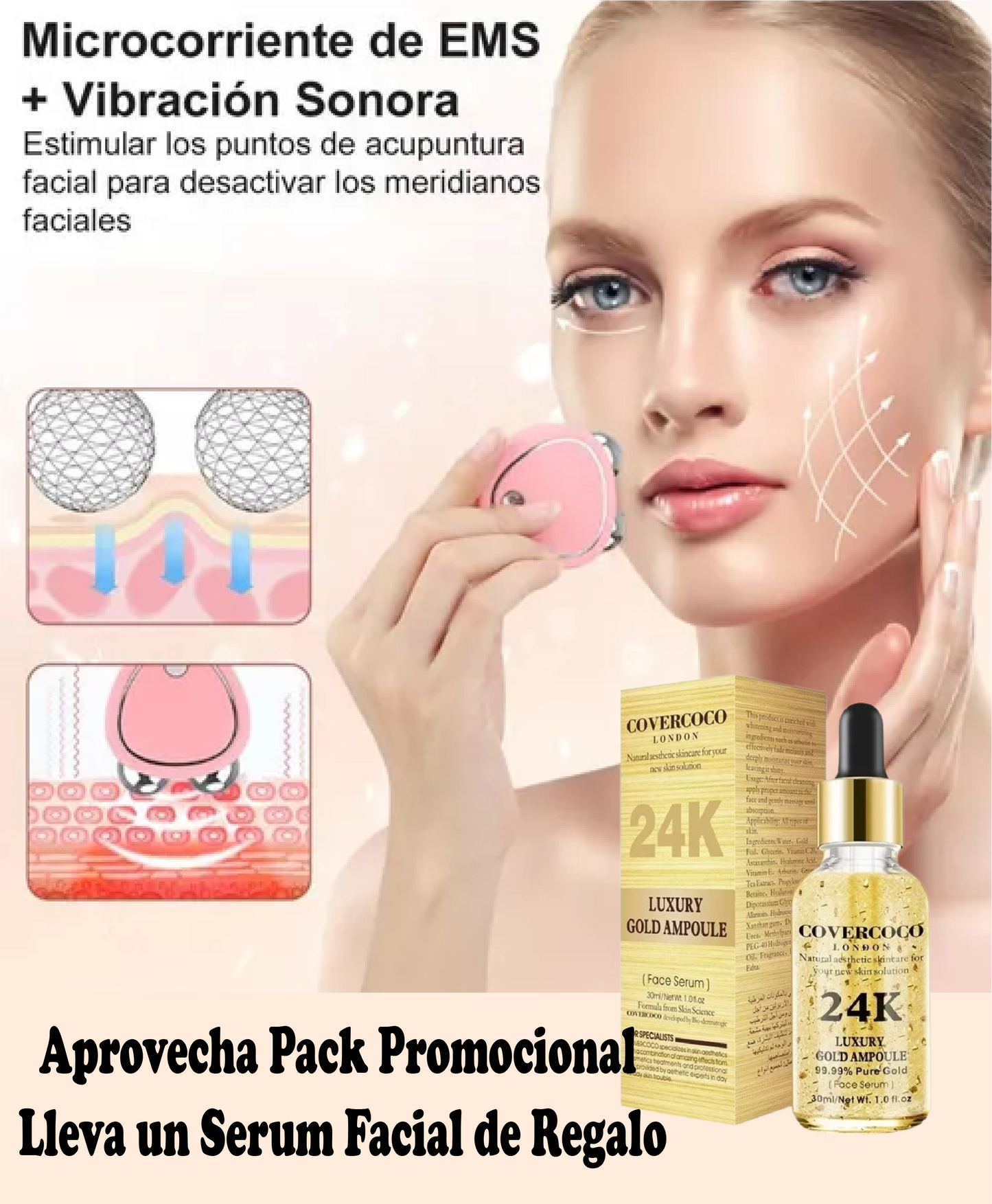 PACK MASAJE MICROCORRIENTE,SERUM COCO