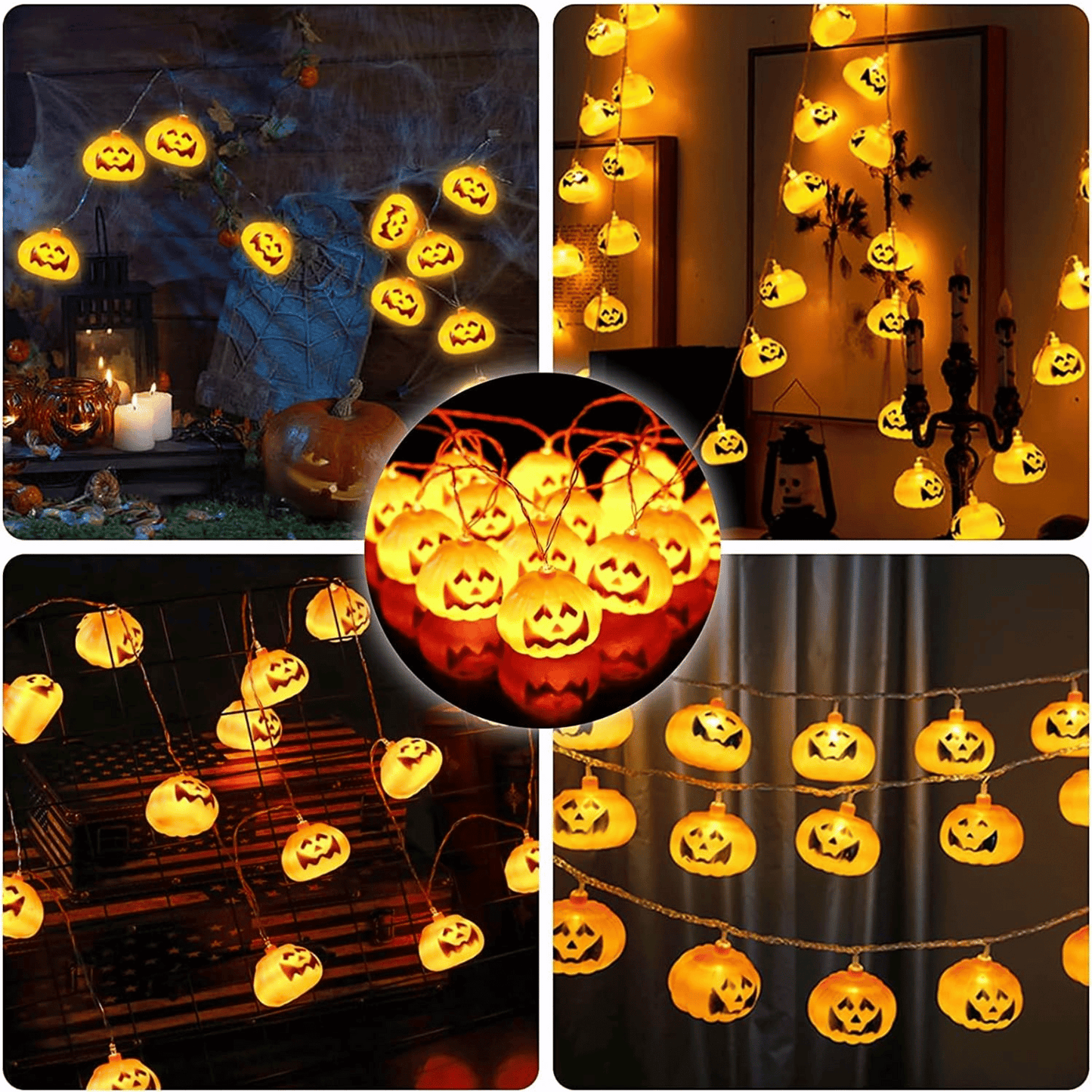 Luces Led De Halloween Calabazas