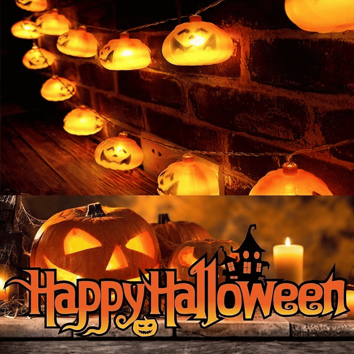 Luces Led De Halloween Calabazas